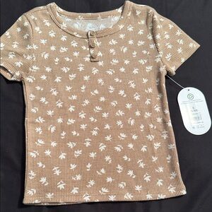 Brown Floral Kids Shirt